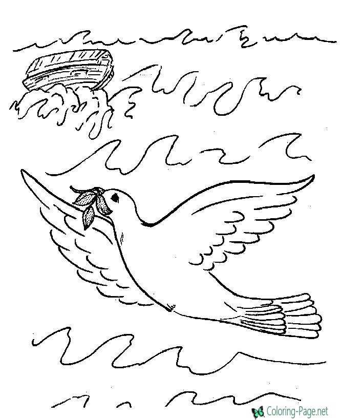 Printable bible coloring pictures of noahs ark