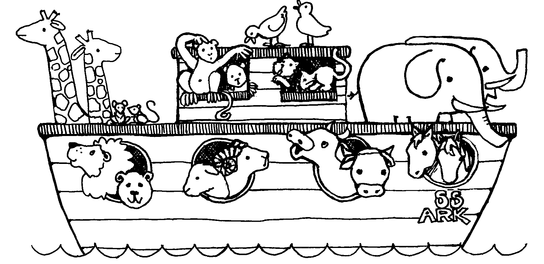 Noahs ark coloring page