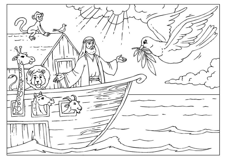 Coloring page noahs ark