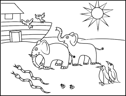 Bible coloring page for sunday school