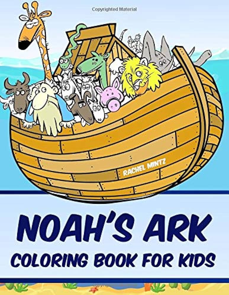 Noahs ark coloring book for kids the bibles ark the flood animals in pairs â for children