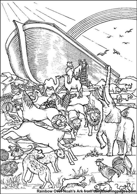 Calling for noahs ark coloring pages