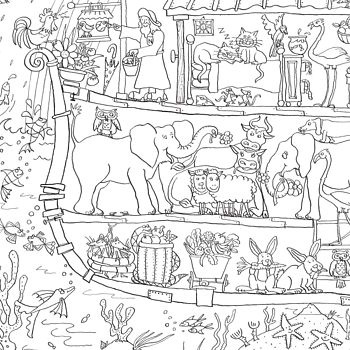 Noahs ark colouring in poster by really giant posters