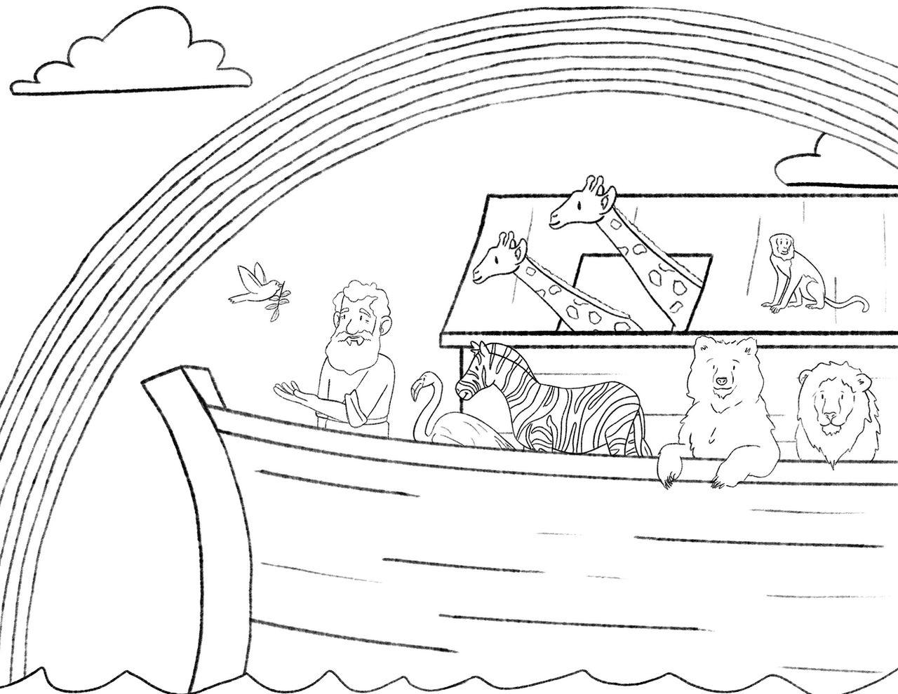 Noahs ark coloring page by wrightart on