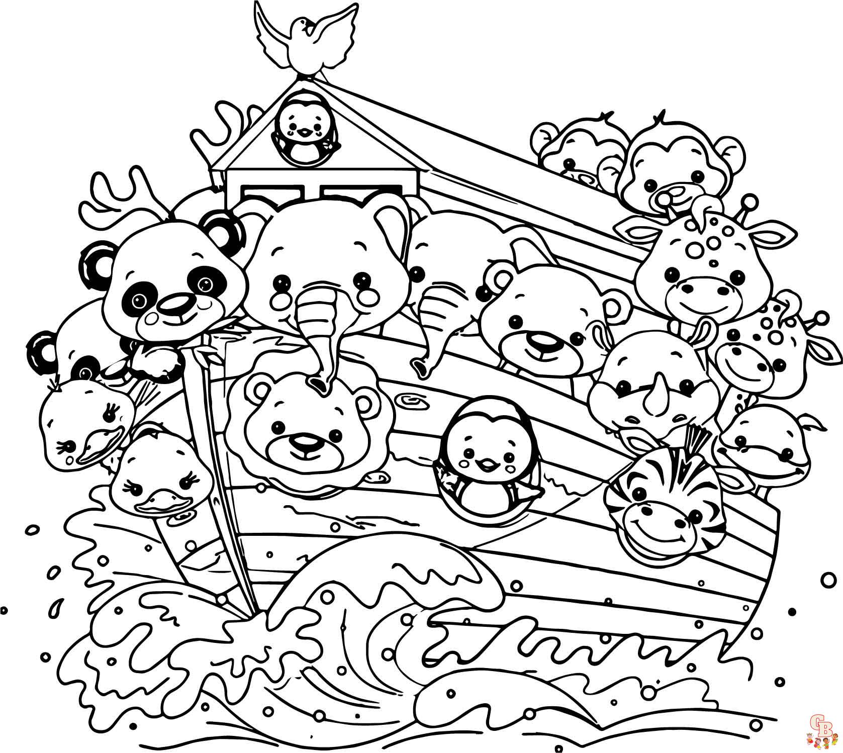 Noahs ark animals coloring pages