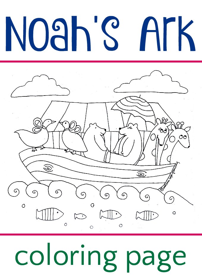 Noahs ark coloring page