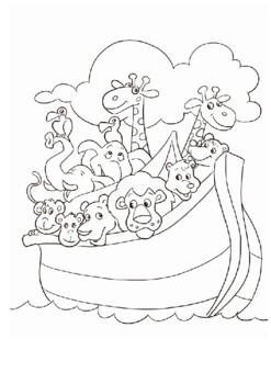 Noahs ark coloring by mrfitz tpt