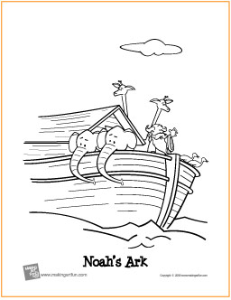 Noahs ark free printable coloring page