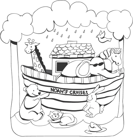 Noahs ark coloring page free printable coloring pages