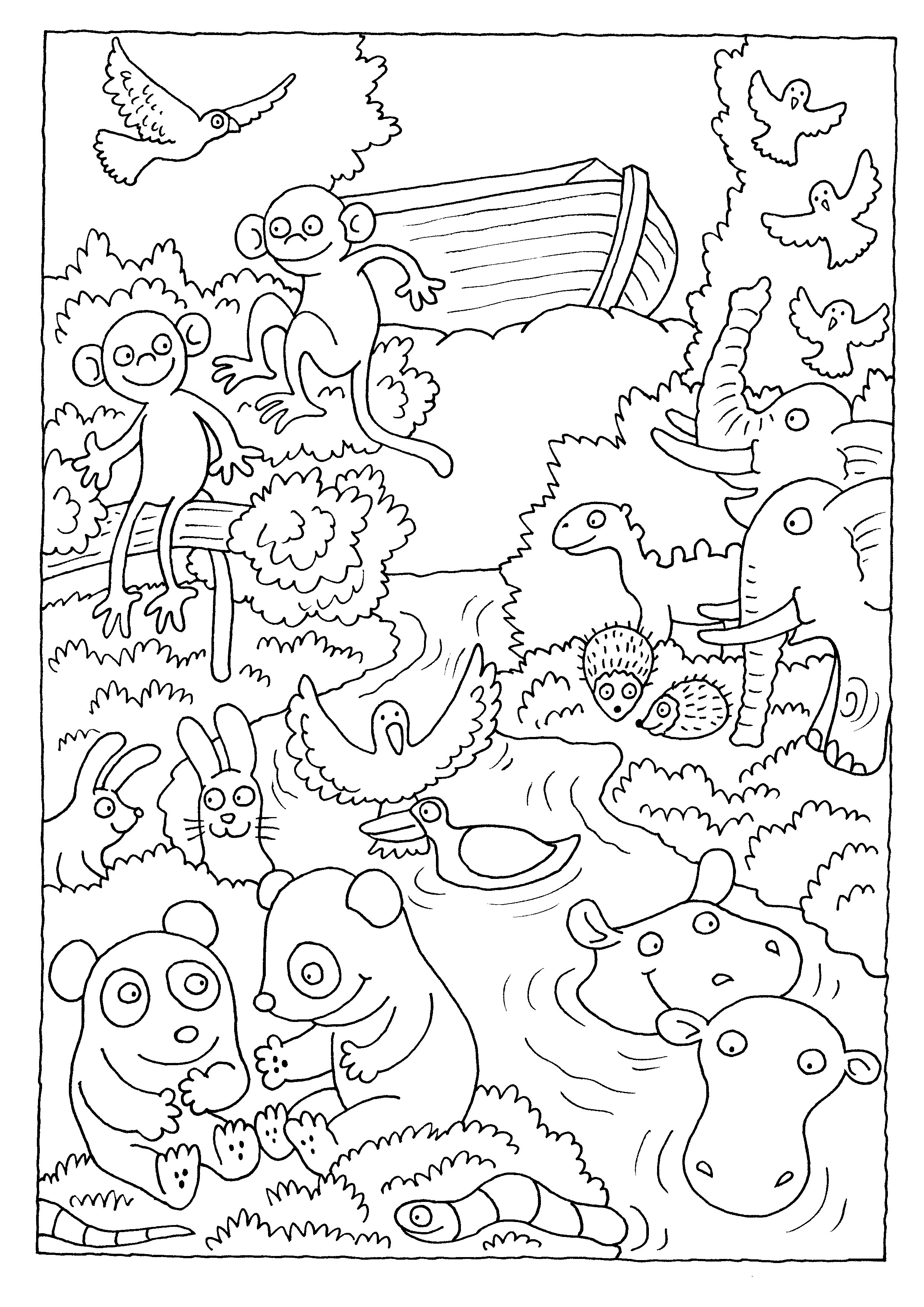 Noahs ark printable coloring pages