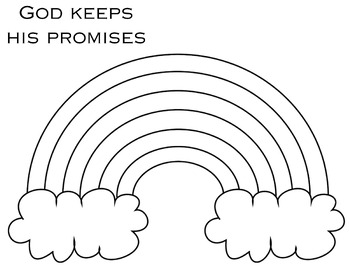 God keeps his promises noahs ark rainbow craft template by lifes too short