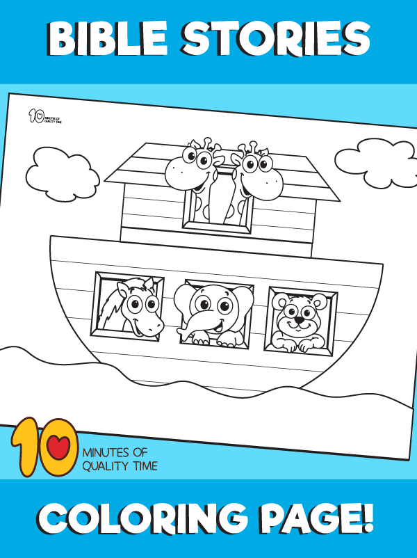 Noahs ark coloring page â minutes of quality time