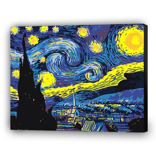 Pintura por numeros la noche estrellada de van gogh