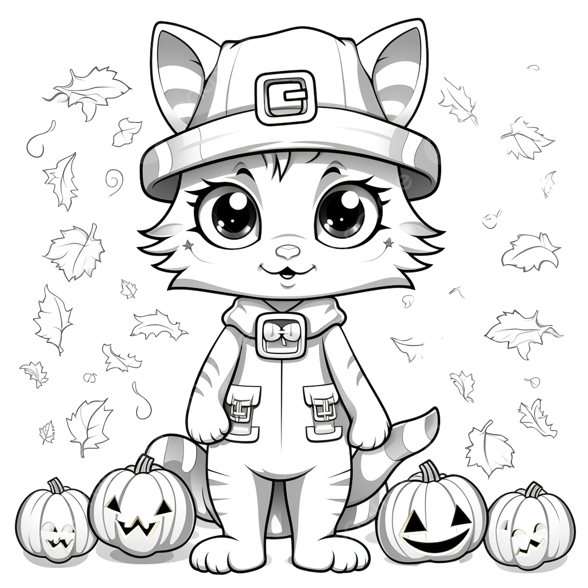 Dibujo de pãgina para colorear con lindo gato halloween png dibujos dibujo de gato dibujo de halloween dibujo de anillo png imagen para dcarga gratuita