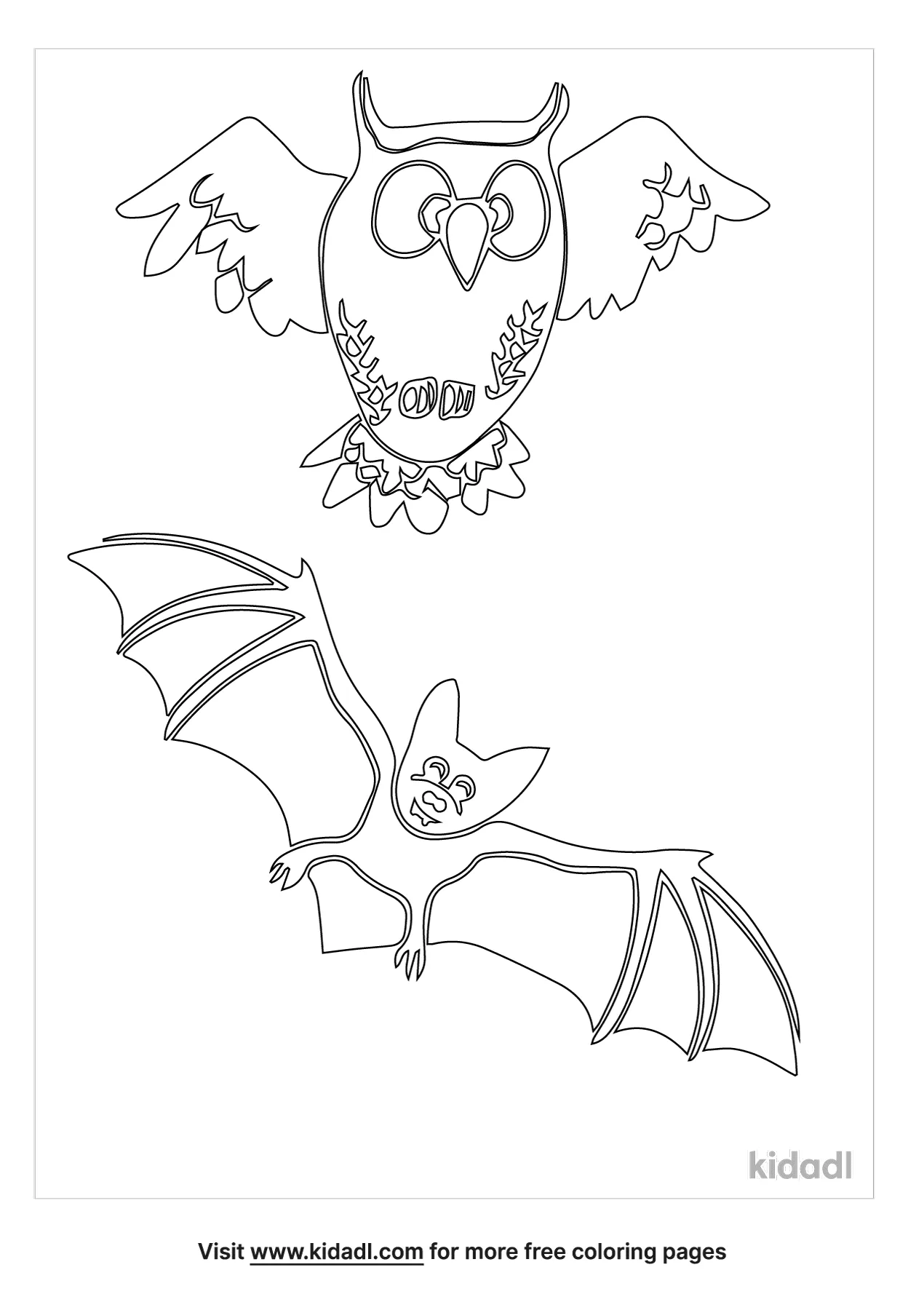 Free night animals coloring page coloring page printables