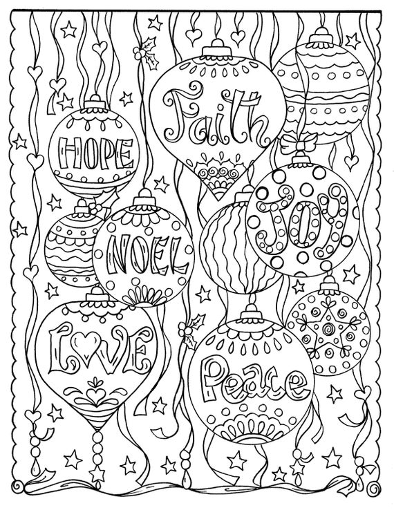 Christmas christian coloring page digital printable adult coloring church bible sunday school download now