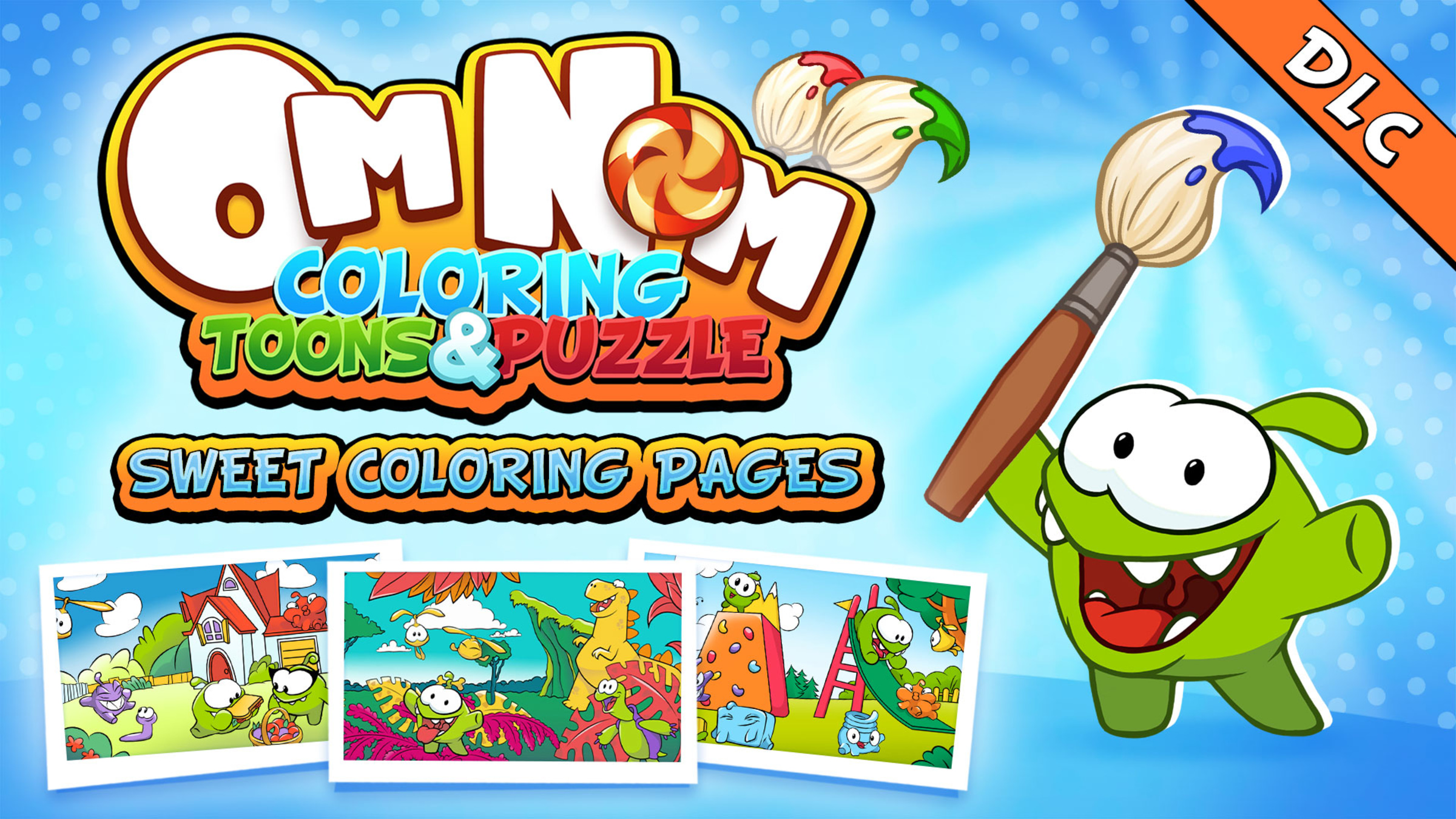 Om nom sweet coloring pages for switch