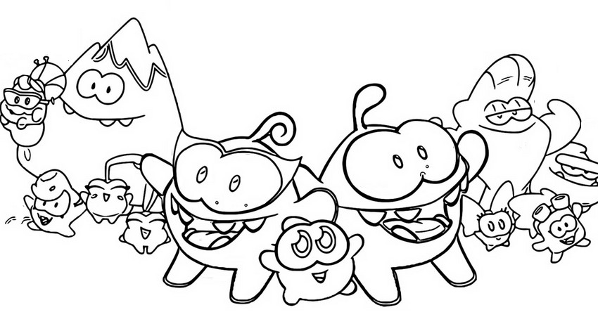 Coloring page flix august om nom stories