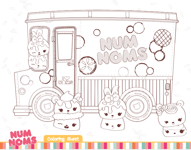 Free num noms coloring pages activities for kids