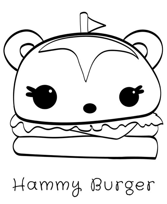 Free easy to print num noms coloring pages