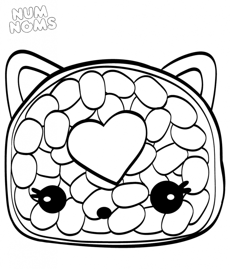 Free printable num noms coloring pages