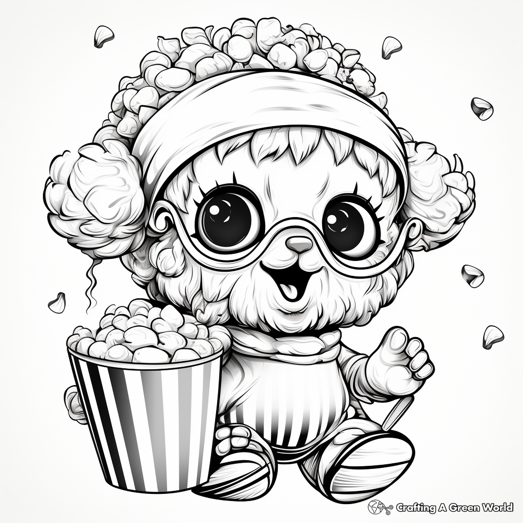 Popcorn coloring pages