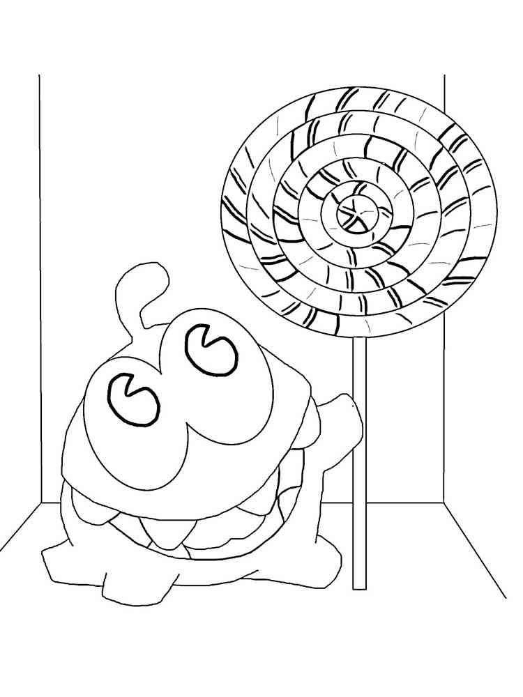 Om nom coloring pages