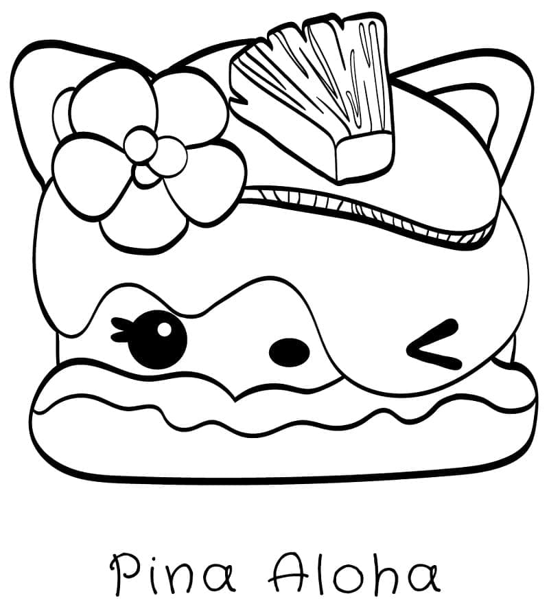 Num noms pina aloha coloring page