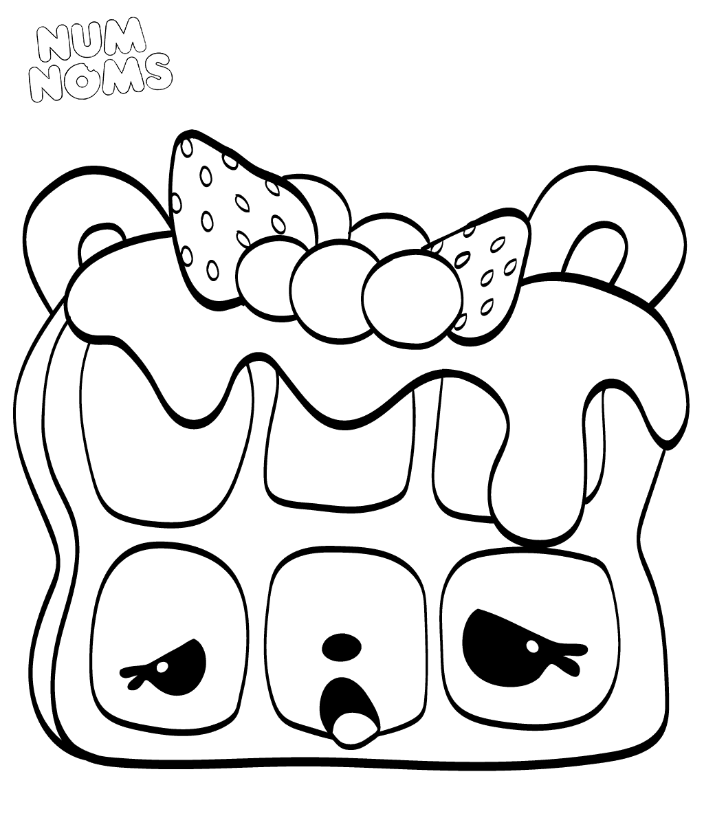 Cute num noms coloring pages pdf to color