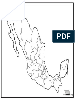 Mapa de la republica mexicana sin nombre para imprimir pdf