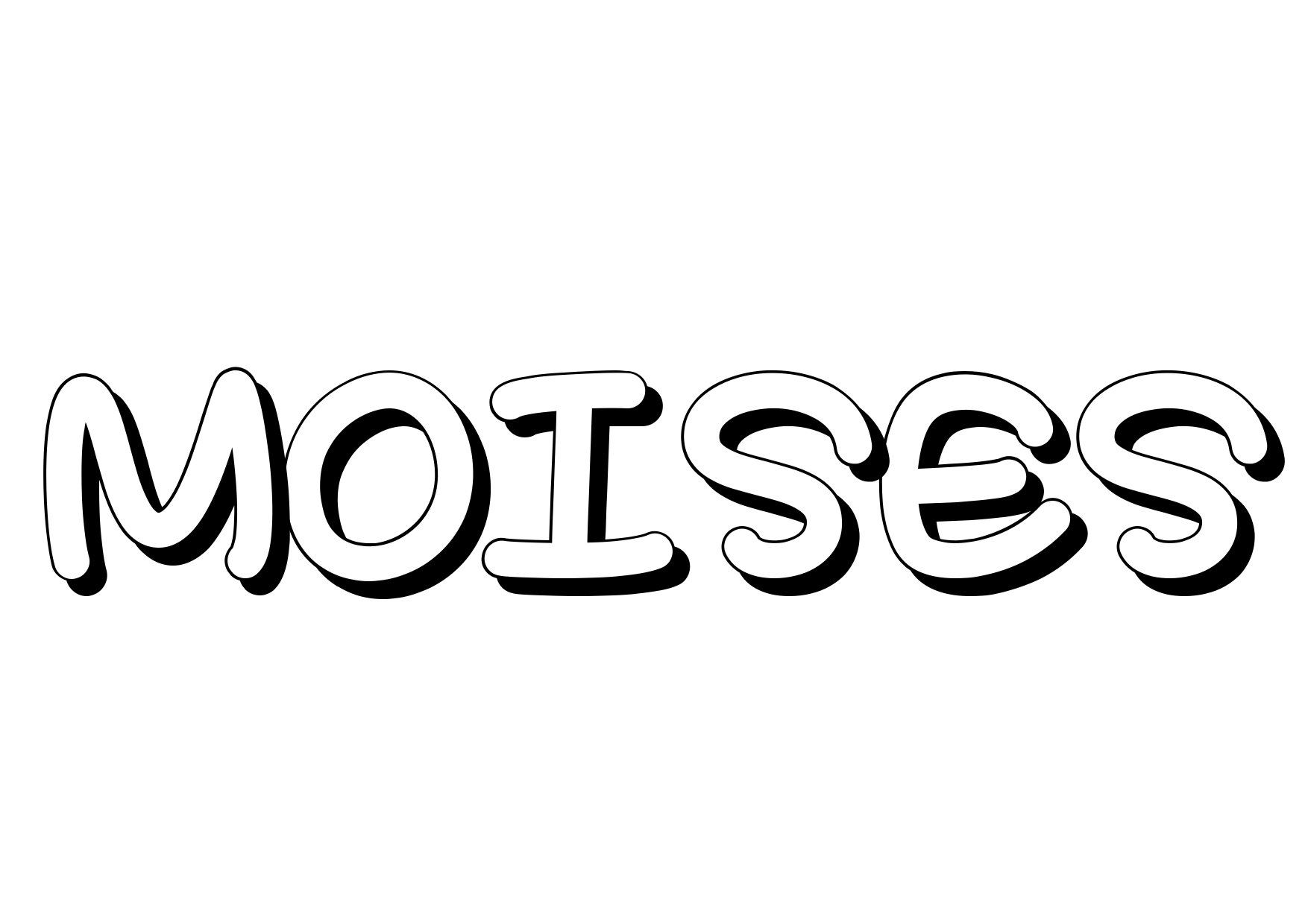 Colorear nombre moises descarga moises para colorear