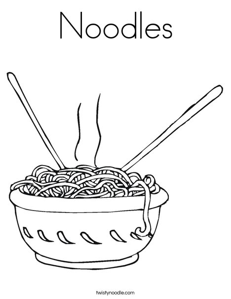 Noodles coloring page