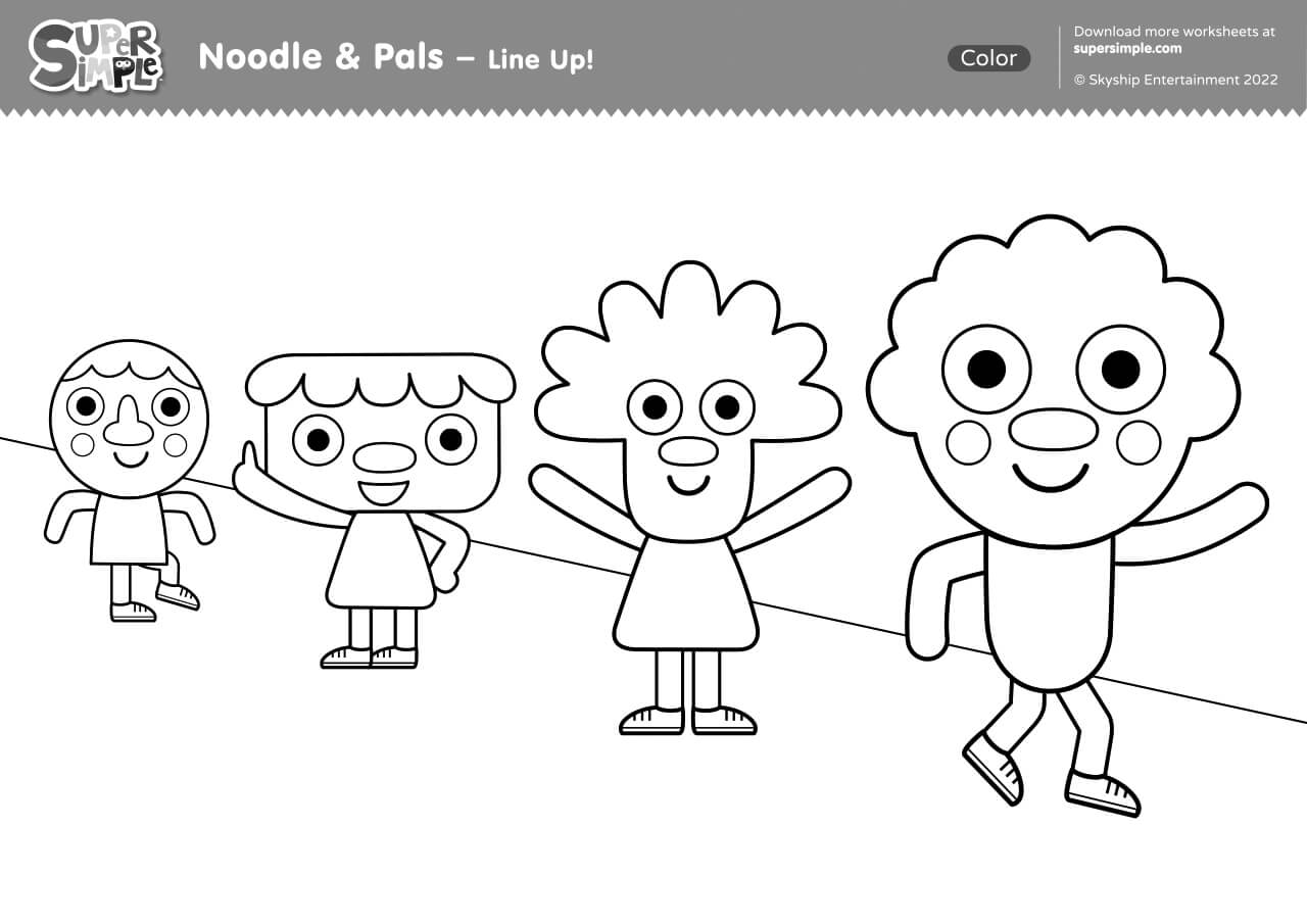 Line up coloring page
