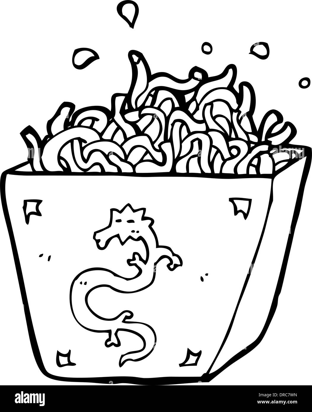 Cartoon noodle box stock vector image art