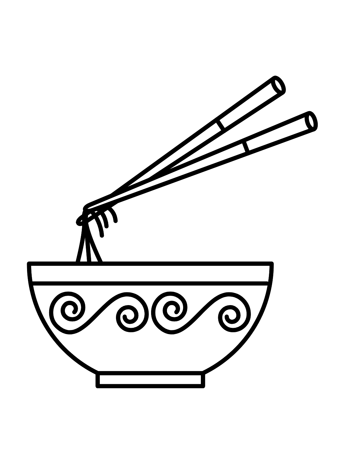 Japanese noodles coloring page