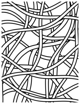 Abstract noodles drawing coloring sheet by davincis workshop tpt