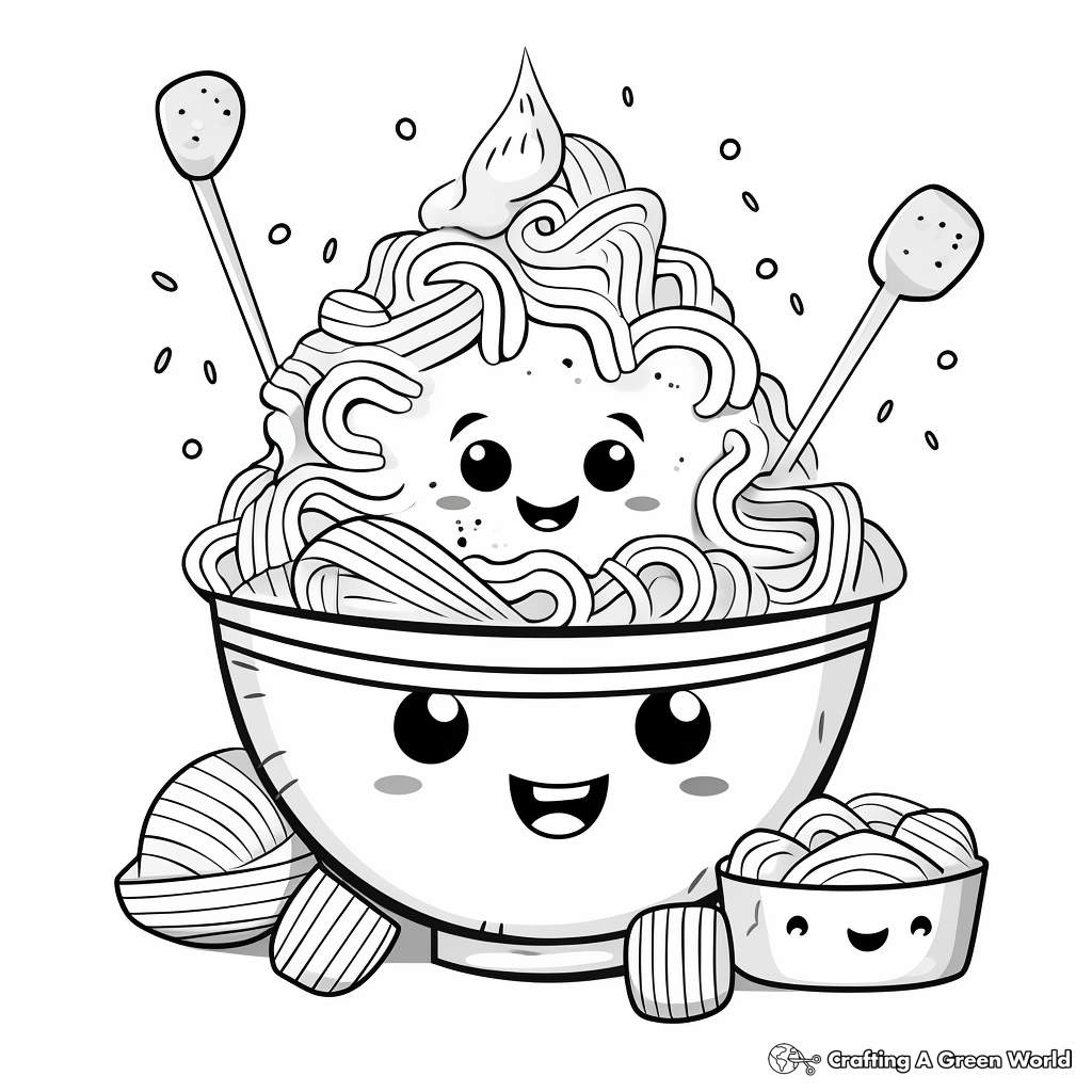 Noodle coloring pages