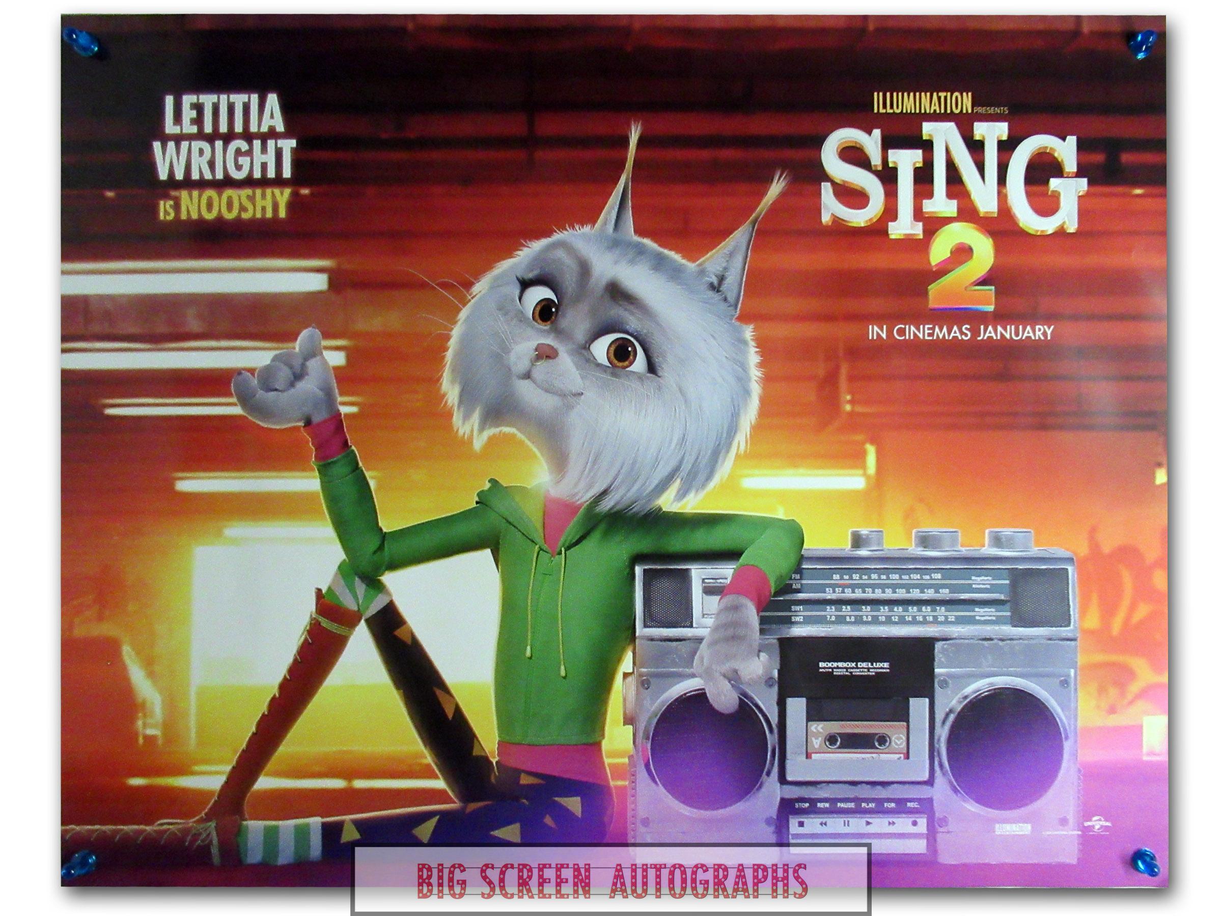 Sing quad poster nooshy big screen autographs