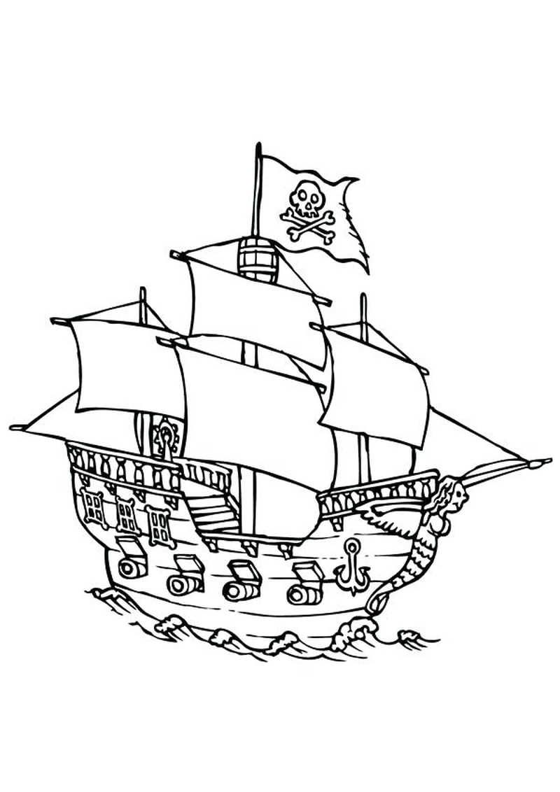 Printable boat coloring pages pdf