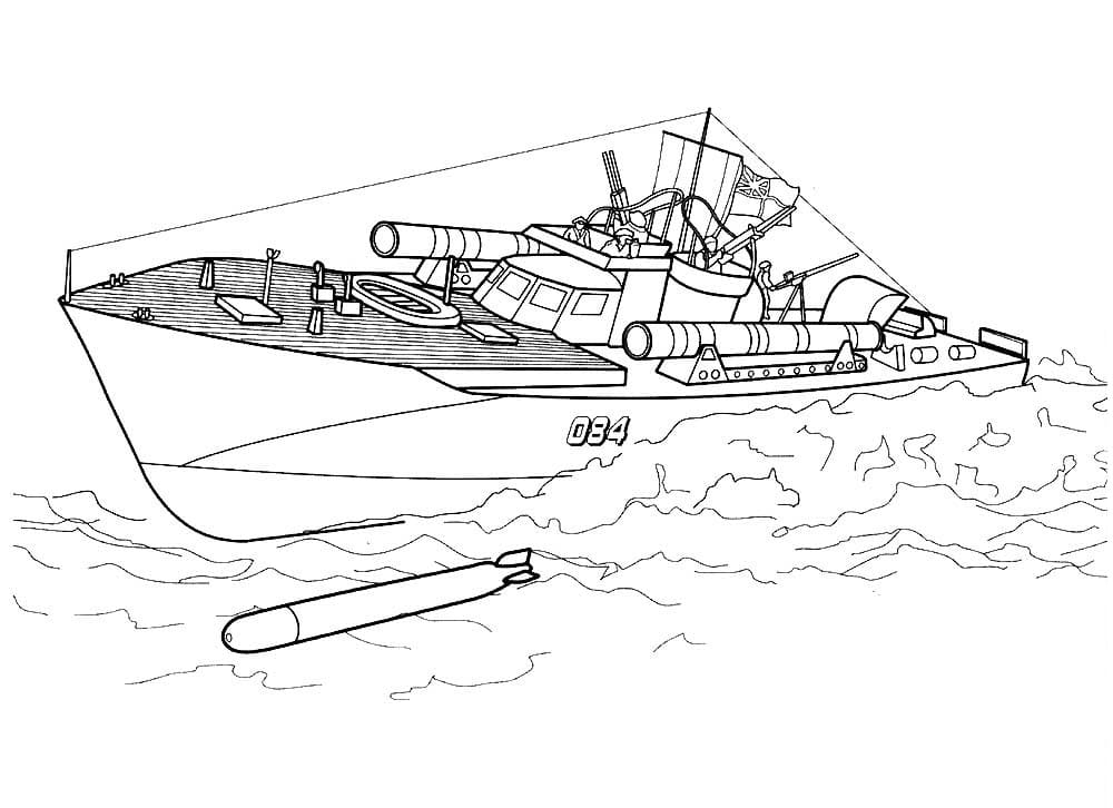 Boat coloring pages