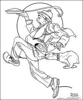 Norman rockwell coloring pages