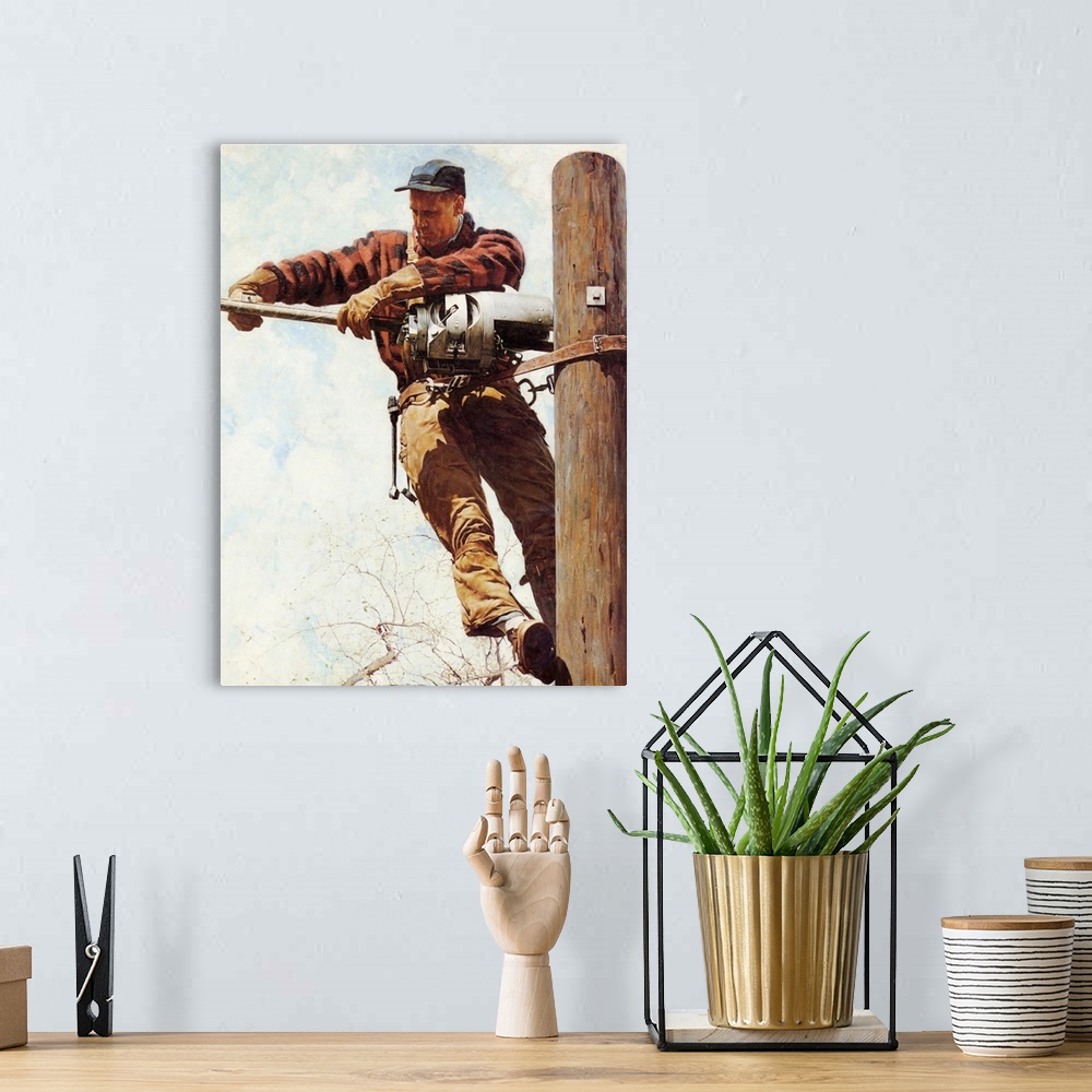 The lineman wall art canvas prints framed prints wall peels great big canvas