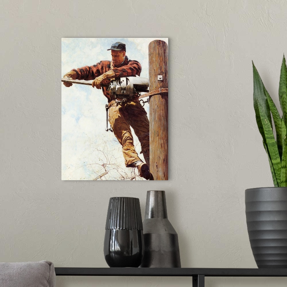 The lineman wall art canvas prints framed prints wall peels great big canvas