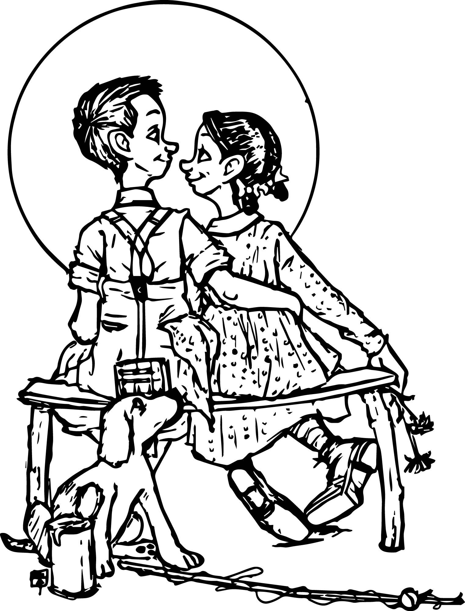 Norman rockwell coloring pages