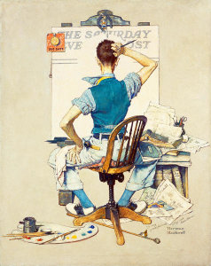 The lineman by norman rockwell