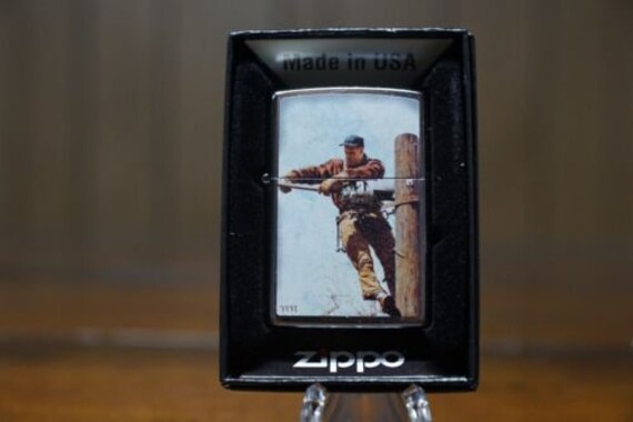 Classic norman rockwell lineman zippo lighter