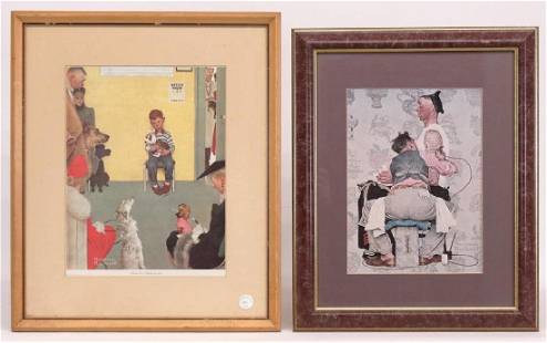 Norman rockwell att telephone lineman frame print