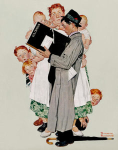 The lineman by norman rockwell