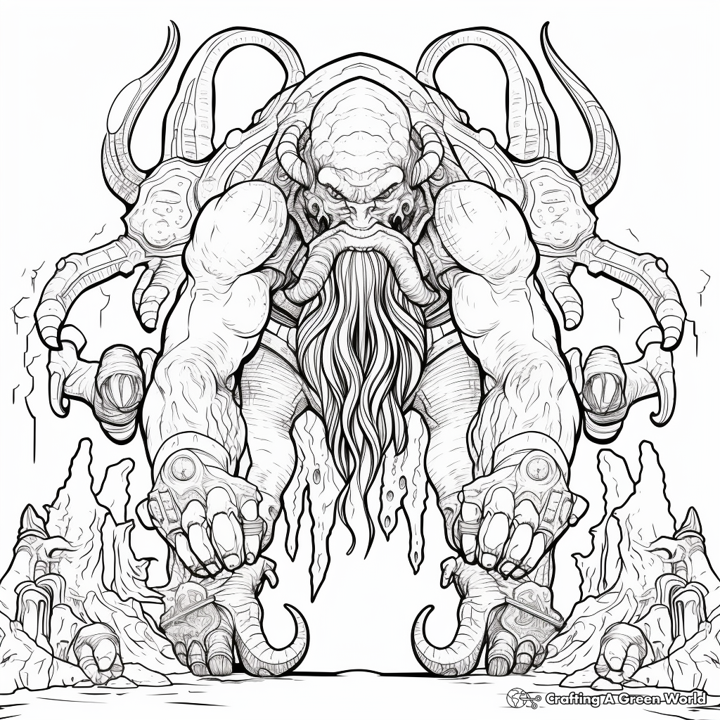 Kraken coloring pages