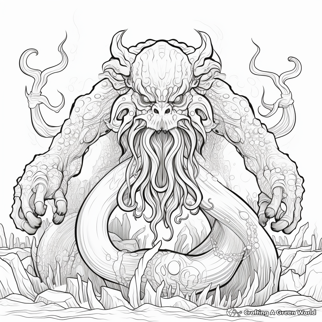 Kraken coloring pages